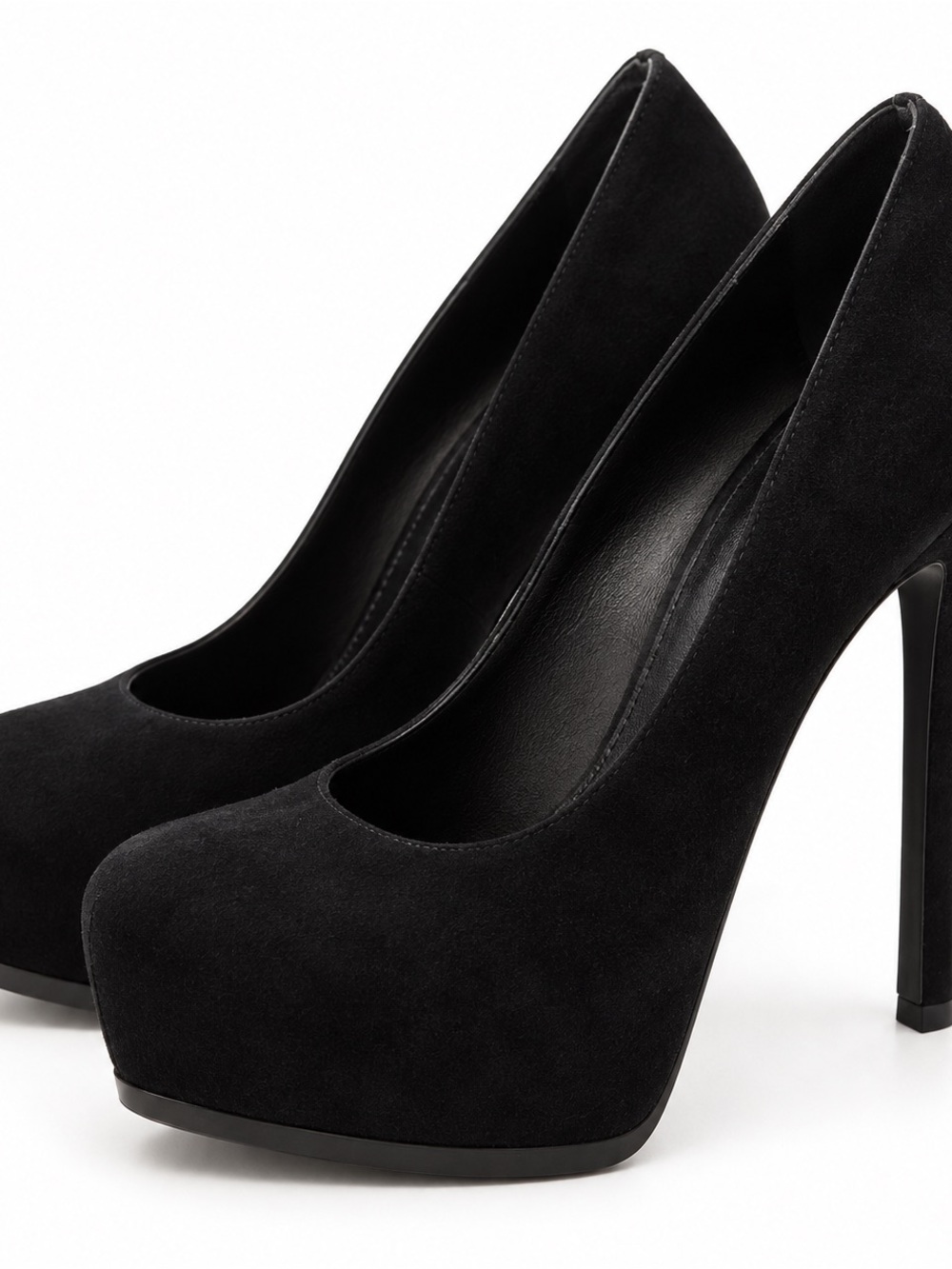 Yves Saint Laurent YSL Black Suede Platform Pumps Size 36